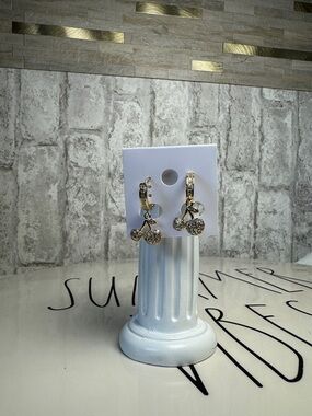 Gold Crystal Cherry Drop Earrings - Women Jewelry